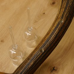 Schnapsanbieter 8 kleine Gläser Steckglas mit Stiel auf Rothirschstange Geschenk 27.60.2.46