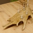 Schnapsanbieter 6 Gläser kleine mit Stiel auf Damhirschstange Ständer Steckglas Set Schnaps Geschenk Neu 27.60.3.38
