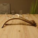 Schnapsanbieter 4 kleine Gläser Steckglas mit Stiel auf Rothirschstange Geschenk 27.60.2.47
