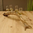 Schnapsanbieter 4 kleine Gläser Steckglas mit Stiel auf Rothirschstange Geschenk 27.60.2.48