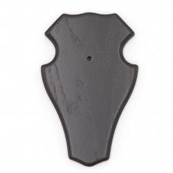 1 Stück Reh Bock Schild Trophäenschild mit 1 Kieferfach in Eiche dunkel