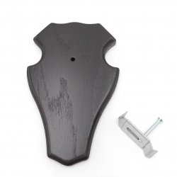 1 Stück Trophäenschild Reh Bock Schild 1x KF dunkel 1 Stück Gehörnklammer