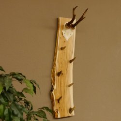 Schlüsselbrett Geweih Rehstange handgefertigt Schlüssel Unikat 6 Spitzen Haken Rehgeweih 27.8.115