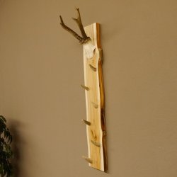 Schlüsselbrett Geweih Stange handgefertigt Schlüssel Unikat 6 Spitzen Haken Rehgeweih 27.8.116