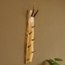 Schlüsselbrett Geweih Stange handgefertigt Schlüssel Unikat 6 Spitzen Haken Rehgeweih 27.8.117