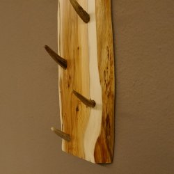 Schlüsselbrett Geweih Stange handgefertigt Schlüssel Unikat 6 Spitzen Haken Rehgeweih 27.8.117