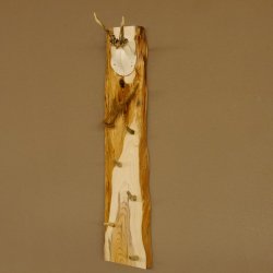 Schlüsselbrett Geweih Rehstange handgefertigt Schlüssel Unikat 5 Spitzen Haken Rehgeweih 27.8.118