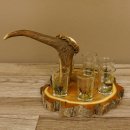 Schnaps Anbieter auf Akazieschild Schnapsbrett H18 cm...