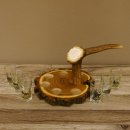Schnaps Anbieter auf Akazieschild Schnapsbrett H18 cm...