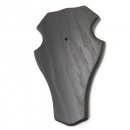 1 Stück Reh Bock Schild Trophäenschild groß mit 1 Kieferfach in Eiche dunkel AF 21 x 13 cm