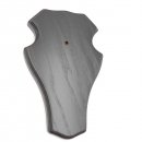 1 Stück Reh Bock Schild Trophäenschild groß mit 1 Kieferfach in Eiche dunkel AF 21 x 13 cm