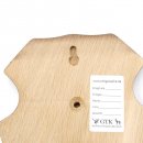 1 Stück Reh Bock Schild Trophäenschild groß mit 1 Kieferfach in Eiche dunkel mit 1 Stück Gehörnklammern AF 21 x 13 cm