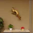 Steinmarder Marder auf Ast offener Fang Präparat Deko Tierpräparat 89.5.226