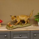 Fuchs junger Rotfuchs laufend auf Dekoplatte Präparat Tierpräparat Tiertrophäe 89.8.179