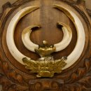 Wildschweinwaffen (Sus scrofa) Keilerwaffen max. 20,6 cm Trophäe Keiler Gewaff Trophäenschild