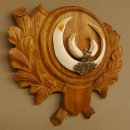 Wildschweinwaffen (Sus scrofa) Keilerwaffen max. 18 cm Trophäe Keiler Gewaff Trophäenschild