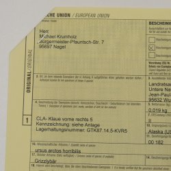 GRIZZLY Bärenkralle Krallenlänge 5,9 cm rechte Vorderkralle Bär mit Genehmigung zum Verkauf