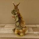 Wolpertinger Murmel Präparat Plüsch mit Bart hellbraune Augen Fabelwesen mit Flügel und Geweih Wolpi 86.16.42