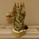 Wolpertinger Murmel Präparat Plüsch mit Punkfrisur Fabelwesen mit Flügel und Geweih Wolpi 86.16.46