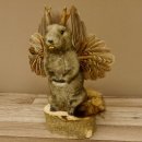 Wolpertinger Murmel Präparat Plüsch mit Punkfrisur Fabelwesen mit Flügel und Geweih Wolpi 86.16.46