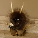 Wolpertinger Wolpi Präparat Mini auf Holz Edelweiss...