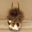 Wolpertinger Wolpi Präparat Mini auf Holz Edelweiss...
