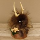 Wolpertinger Wolpi Präparat Mini auf Holz Edelweiss...