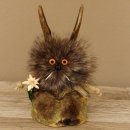 Wolpertinger Wolpi Präparat Mini auf Holz Edelweiss...