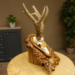 Rehgeweih Medaillenklasse Gold 520 g CIC 143,65 IP HL bis 28,3 cm hochkapitaler Bock Reh Geweih Gehörn