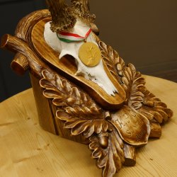 Rehgeweih Medaillenklasse Gold 520 g CIC 143,65 IP HL bis 28,3 cm hochkapitaler Bock Reh Geweih Gehörn