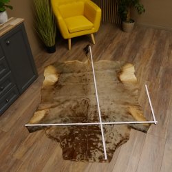 Streifengnu Gnu Fell Vorleger Blue Wildebeest Afrika afrikanisch Deko Länge 205 cm