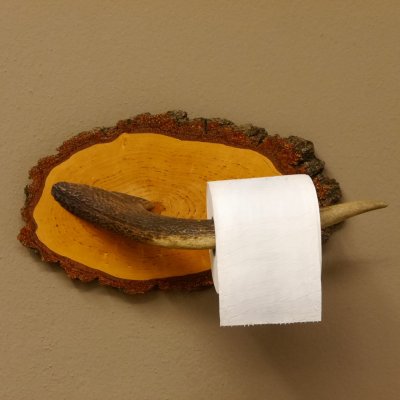 Klorollenhalter WC Rollenhalter Toilettenpapierhalter Hirschstange Hirsch Birkeschild 100.4.6