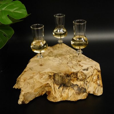 Schnapsanbieter kleine 3 Gläser mit Stiel auf Wurzel Steckglas Set Schnaps Geschenk Neu 27.60.1.87