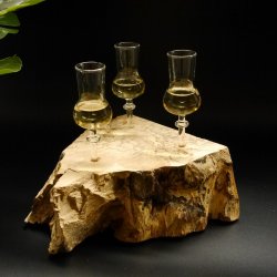 Schnapsanbieter kleine 3 Gläser mit Stiel auf Wurzel Steckglas Set Schnaps Geschenk Neu 27.60.1.87