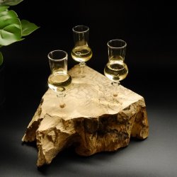 Schnapsanbieter kleine 3 Gläser mit Stiel auf Wurzel Steckglas Set Schnaps Geschenk Neu 27.60.1.87