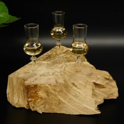 Schnapsanbieter kleine 3 Gläser mit Stiel auf Wurzel Steckglas Set Schnaps Geschenk Neu 27.60.1.87