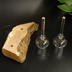 Schnapsanbieter 2 Stück kleine Gläser mit Stiel auf Wurzel Steckglas Set Schnaps Geschenk Neu 27.60.1.88