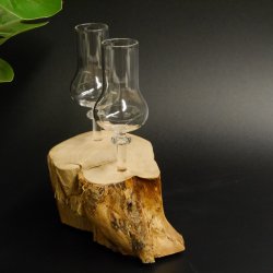 Schnapsanbieter 2 Stück kleine Gläser mit Stiel auf Wurzel Steckglas Set Schnaps Geschenk Neu 27.60.1.89