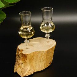 Schnapsanbieter 2 Stück kleine Gläser mit Stiel auf Wurzel Steckglas Set Schnaps Geschenk Neu 27.60.1.89