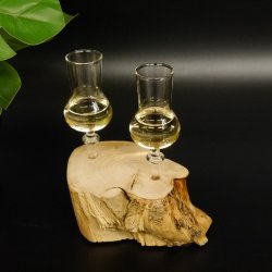 Schnapsanbieter 2 Stück kleine Gläser mit Stiel auf Wurzel Steckglas Set Schnaps Geschenk Neu 27.60.1.89