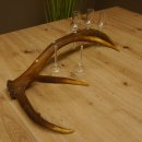 Schnapsanbieter 5x kleine Gläser Steckglas mit Stiel auf Rothirschstange Edelweiss Verzierung 27.60.2.50