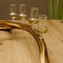 Schnapsanbieter 4x kleine Gläser Steckglas mit Stiel auf Rothirschstange Geschenk 27.60.2.51