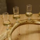 Schnapsanbieter 4x kleine Gläser Steckglas mit Stiel auf Rothirschstange Geschenk 27.60.2.54
