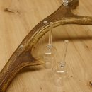 Schnapsanbieter 4x kleine Gläser Steckglas mit Stiel auf Rothirschstange Geschenk 27.60.2.55