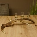 Schnapsanbieter 4x kleine Gläser Steckglas mit Stiel auf Rothirschstange Geschenk 27.60.2.55