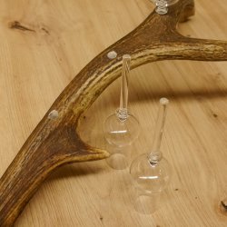 Schnapsanbieter 4x kleine Gläser Steckglas mit Stiel auf Rothirschstange Geschenk 27.60.2.55