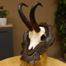 Gamsgeweih Bock SL 22,9 cm Gams Gems Geweih auf geschnitztem Trophäenschild 47.275