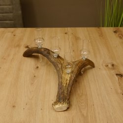 Schnapsanbieter 4x kleine Gläser Steckglas mit Stiel auf Elchstange Geschenk 27.60.9.1