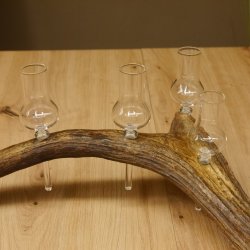 Schnapsanbieter 4x kleine Gläser Steckglas mit Stiel auf Elchstange Geschenk 27.60.9.1