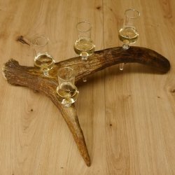 Schnapsanbieter 4x kleine Gläser Steckglas mit Stiel auf Elchstange Geschenk 27.60.9.1